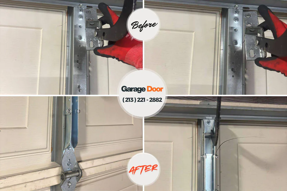 Before and after: garage door repair Beauxart Gardens, TX